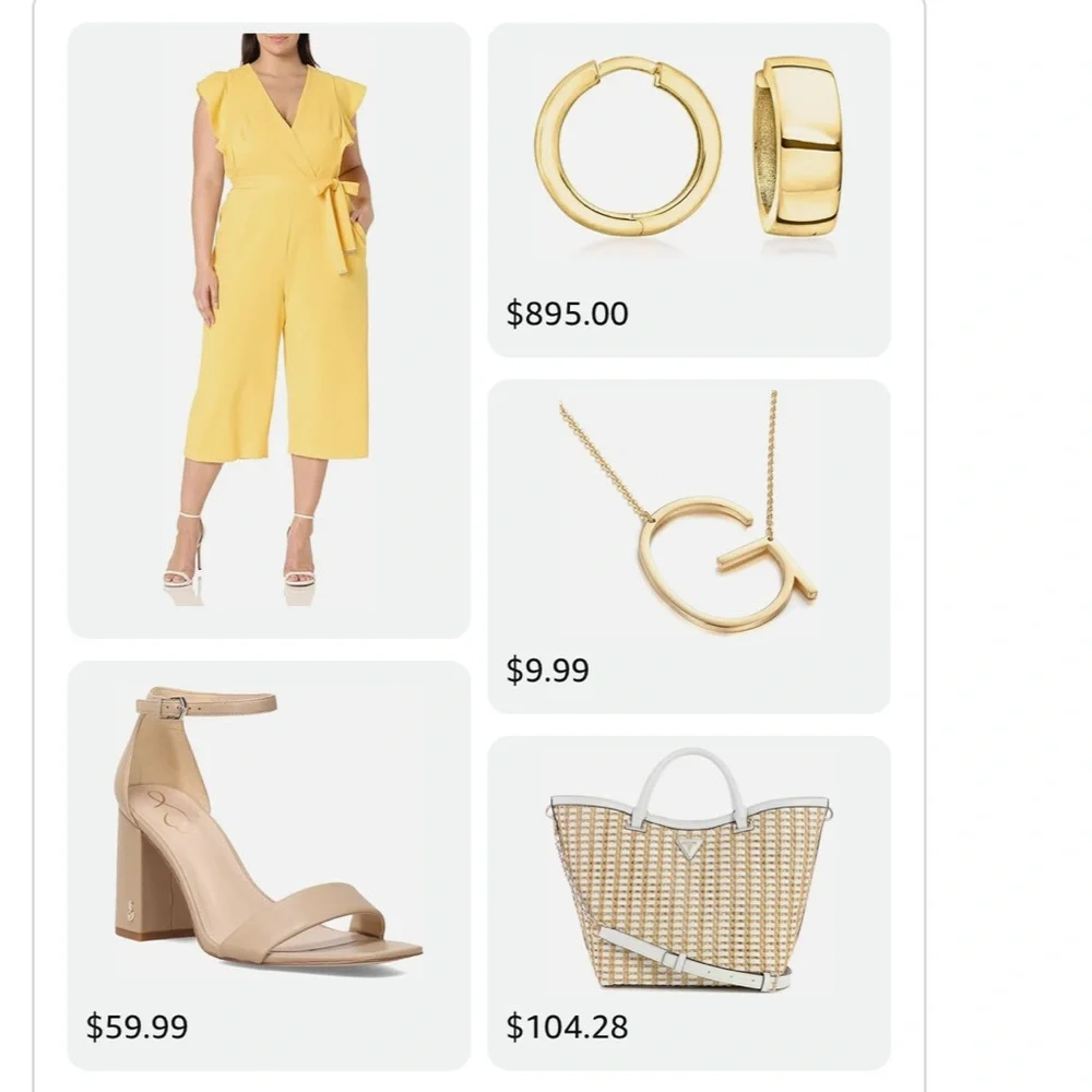 Tommy Hilfiger Yellow V-Neck Jumpsuit - Picture 7 of 10